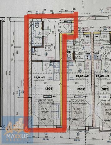 Pronájem bytu 1+kk, Škvorec - Třebohostice, 29 m2