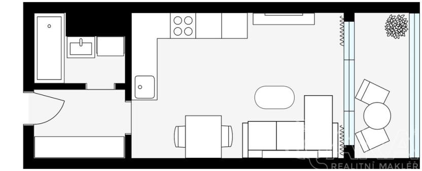 Prodej bytu 1+kk, Praha - Kobylisy, Kyselova, 24 m2