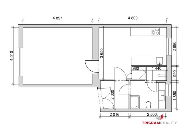 Pronájem bytu 2+kk, Hradec Králové, Klumparova, 50 m2