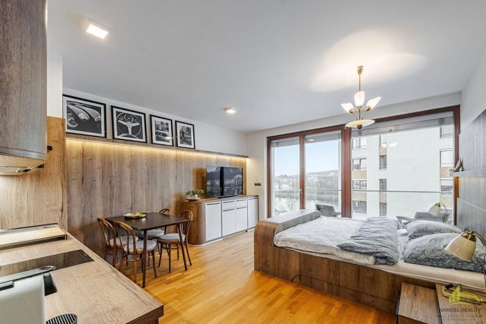 Pronájem bytu 1+kk, Praha - Holešovice, V háji, 35 m2