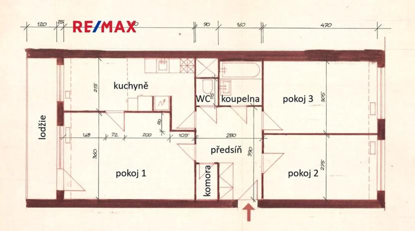 Prodej bytu 3+1, Praha - Stodůlky, Trávníčkova, 73 m2
