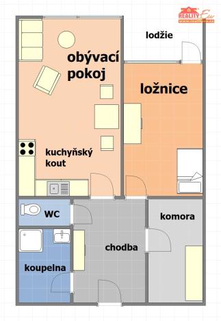 Prodej bytu 2+kk, Praha - Uhříněves, Nové náměstí, 57 m2