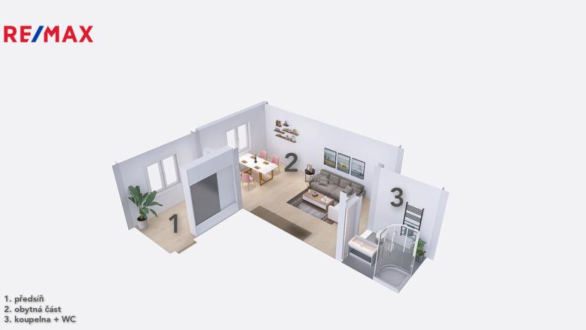 Pronájem bytu 1+kk, Šumperk, Žerotínova, 40 m2