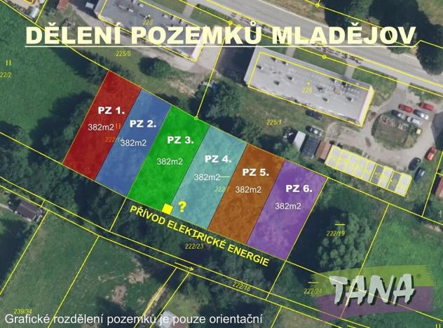 Prodej pozemku pro bydlení, Mladějov, 382 m2