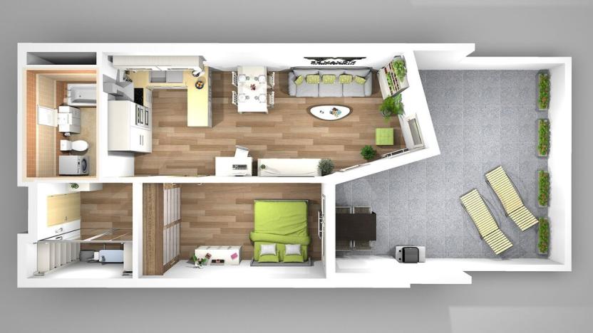 Pronájem bytu 2+kk, Praha - Prosek, Kytlická, 53 m2