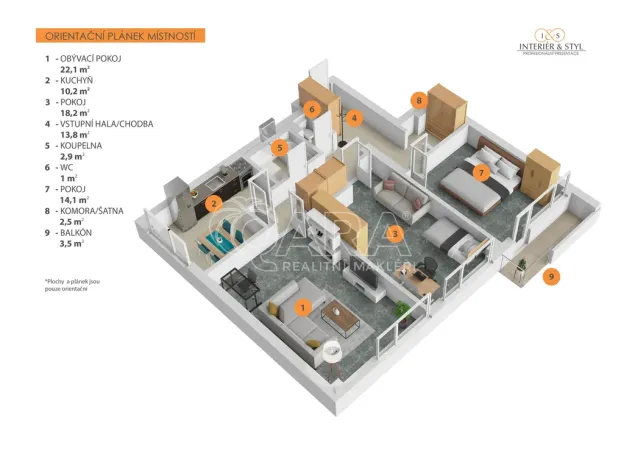 Prodej bytu 3+1, Praha - Braník, Nad strouhou, 85 m2