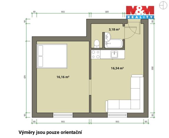 Prodej bytu 1+1, Mariánské Lázně, Družstevní, 35 m2
