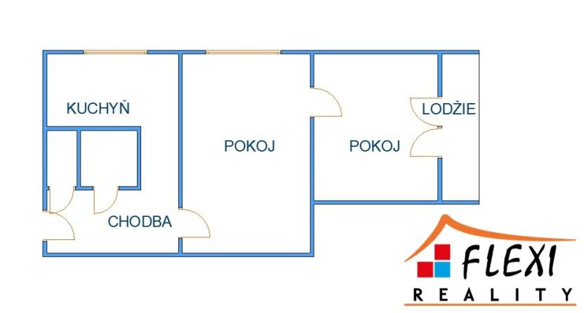 Pronájem bytu 2+1, Ostrava, Tlapákova, 49 m2