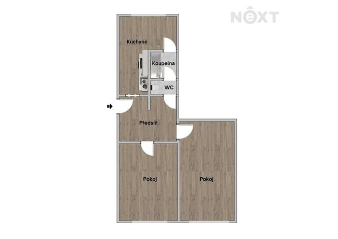 Prodej bytu 2+1, Sokolov, Mánesova, 61 m2