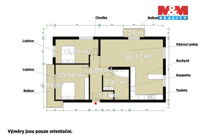 Pronájem bytu 3+kk, Vochov, 70 m2
