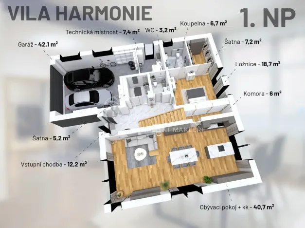Pronájem rodinného domu, Vestec, V Lukách, 313 m2