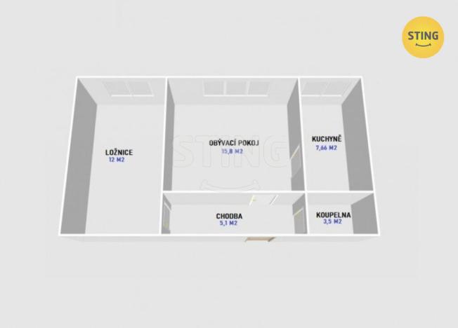 Pronájem bytu 2+1, Opava - Kateřinky, Holasická, 44 m2