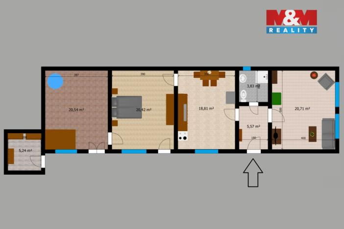 Prodej rodinného domu, Třebešice, 97 m2