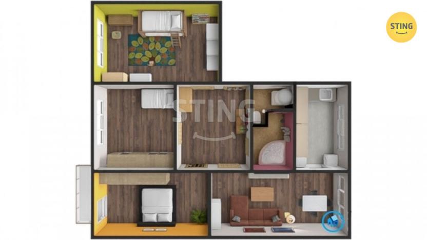 Prodej bytu 4+1, Velké Meziříčí, Bezděkov, 88 m2