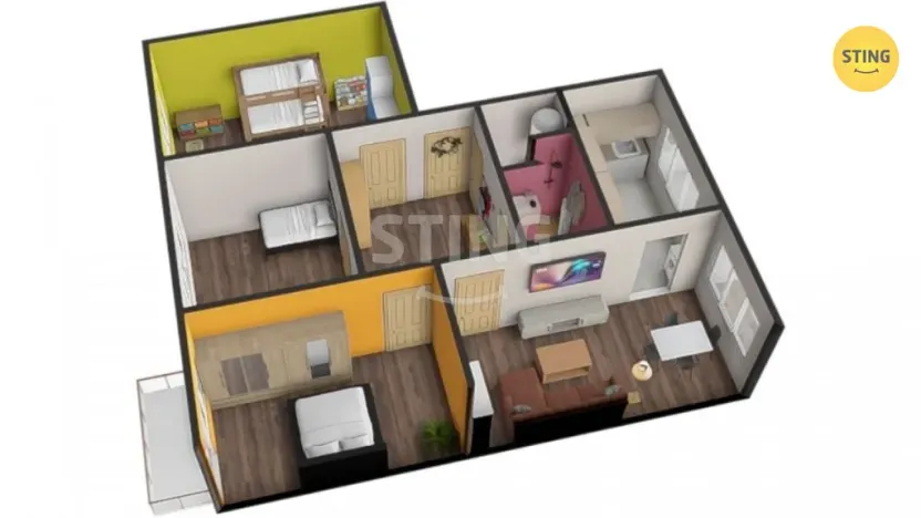 Prodej bytu 4+1, Velké Meziříčí, Bezděkov, 89 m2