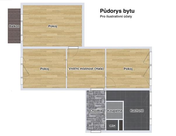 Prodej bytu 3+1, Brno, Blažkova, 72 m2