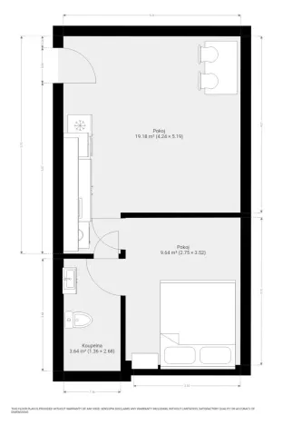 Pronájem bytu 2+kk, Brno - Židenice, Slevačská, 40 m2