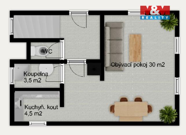 Prodej rodinného domu, Kněžice - Dubečno, 86 m2