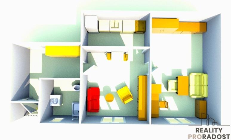 Pronájem bytu 2+kk, Olomouc, Starodružiníků, 46 m2