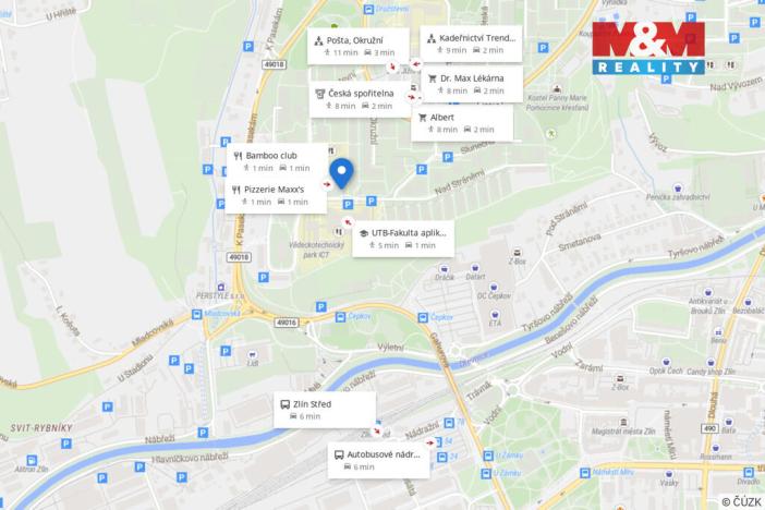 Pronájem bytu 1+kk, Zlín, Nad Stráněmi, 33 m2