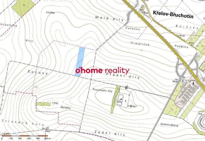 Prodej pole, Křelov-Břuchotín, 19124 m2