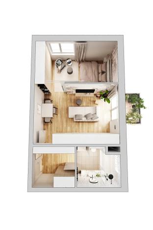 Prodej bytu 2+kk, Milovice, Topolová, 44 m2