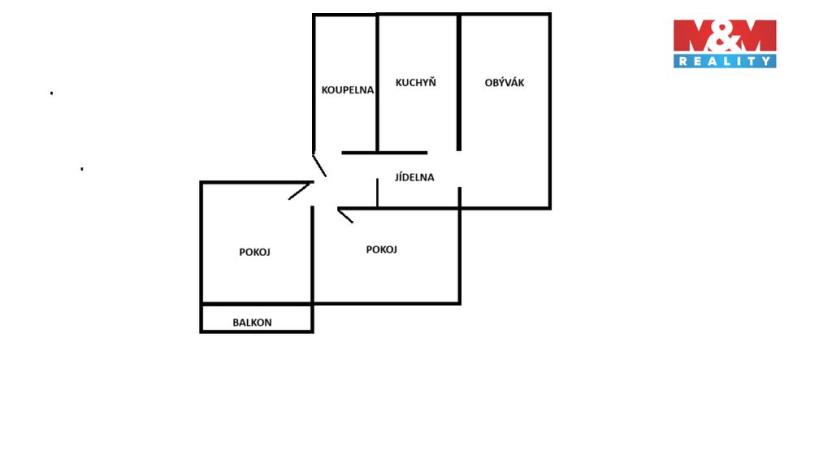 Prodej bytu 3+1, Žandov, Děčínská, 70 m2
