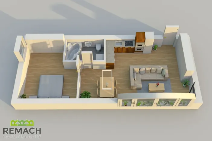 Pronájem bytu 2+kk, Staré Město, Hradišťská, 51 m2