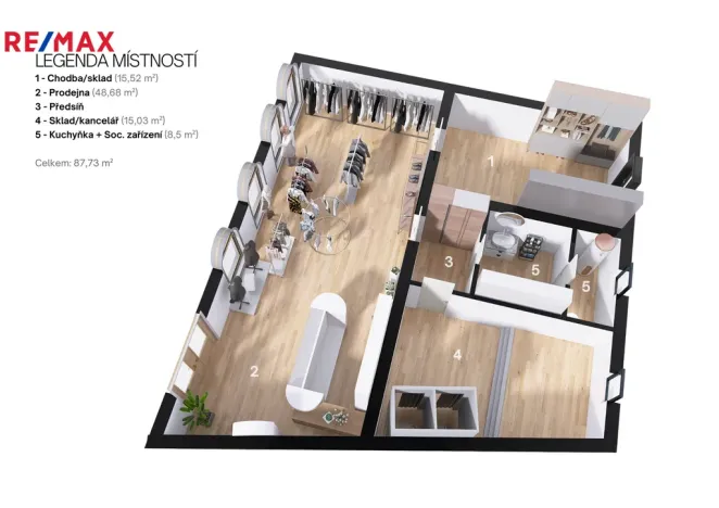 Pronájem obchodního prostoru, Praha - Nové Město, Lípová, 92 m2