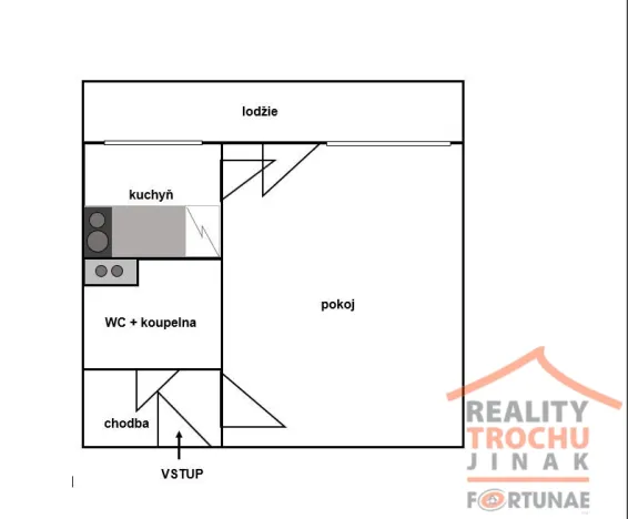 Pronájem bytu 1+kk, Hradec Králové, Gebauerova, 36 m2