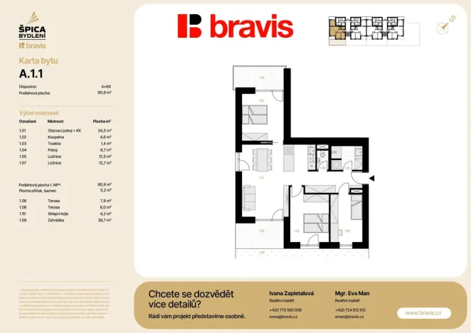 Prodej bytu 4+kk, Brno, 136 m2