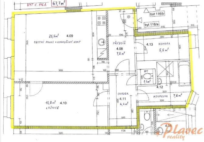 Pronájem bytu 2+kk, Praha - Staré Město, Národní, 68 m2