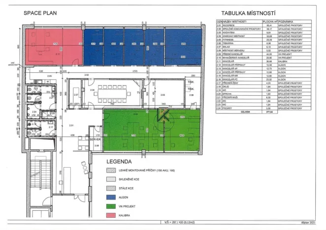 Pronájem kanceláře, Praha, Dělnická, 441 m2
