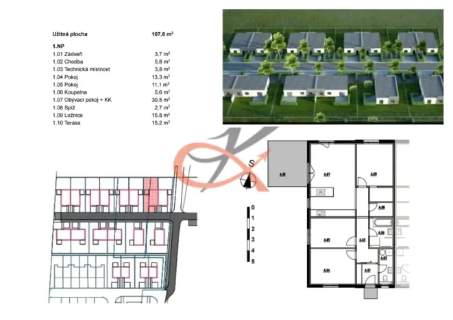 Pronájem rodinného domu, Lipník nad Bečvou - Lipník nad Bečvou I-Město, Na Výsluní, 92 m2