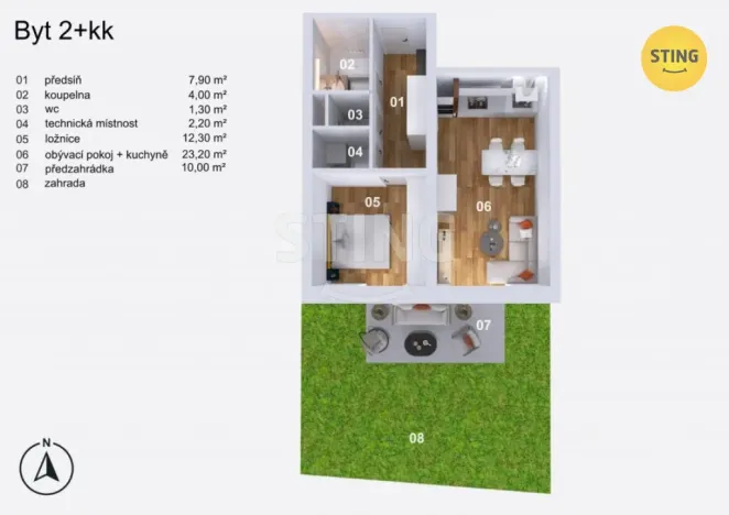 Prodej bytu 2+kk, Opava, Slezská, 51 m2