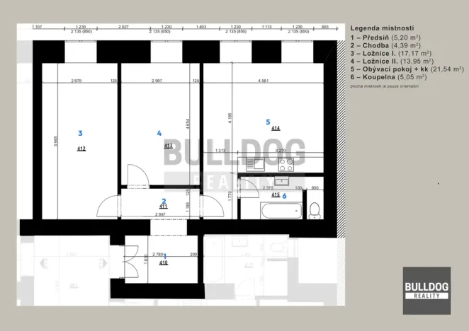 Pronájem bytu 3+kk, Praha - Libeň, Zenklova, 68 m2