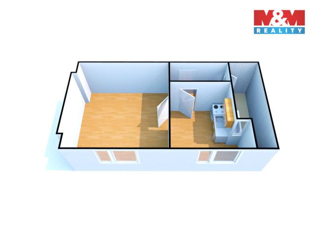 Pronájem bytu 1+1, Děčín - Děčín IV-Podmokly, Teplická, 38 m2