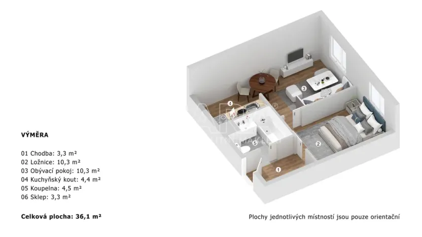 Prodej bytu 2+kk, Praha - Řepy, Španielova, 33 m2