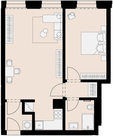 Pronájem kanceláře, Praha - Nové Město, U půjčovny, 46 m2
