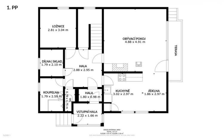Prodej chalupy, Čerčany, Sokolská, 127 m2