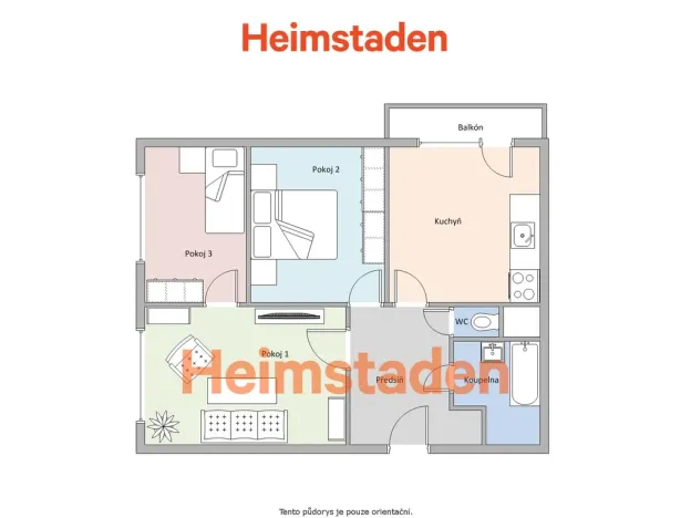 Pronájem bytu 3+1, Frýdek-Místek - Frýdek, Klicperova, 62 m2