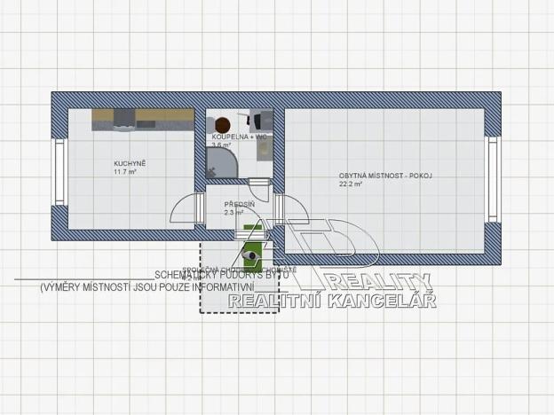 Pronájem bytu 1+1, České Budějovice, Husova tř., 40 m2