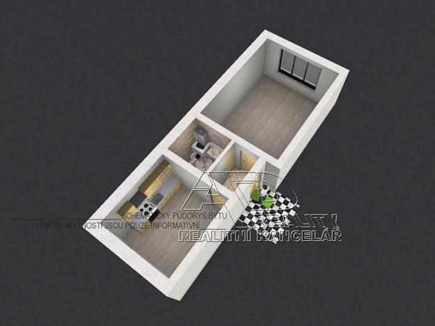 Pronájem bytu 1+1, České Budějovice, Husova tř., 40 m2