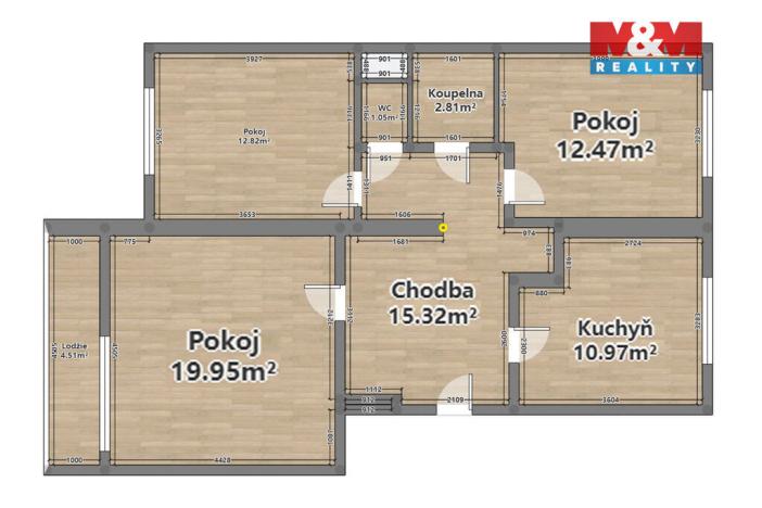 Prodej bytu 3+1, Chodská Lhota, 75 m2