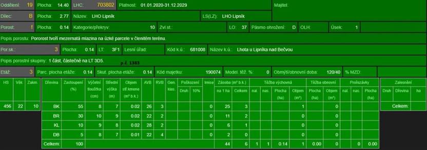 Prodej lesa, Lhota, 6286 m2