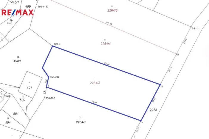 Prodej pozemku pro bydlení, Zlaté Hory, 2478 m2
