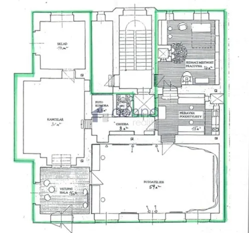 Pronájem kanceláře, Praha, Chorvatská, 170 m2