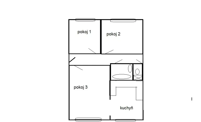 Prodej bytu 3+1, Teplice, Hlávkova, 54 m2