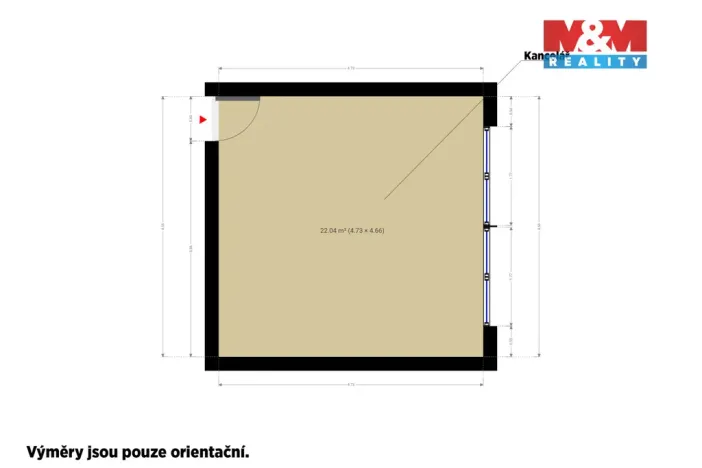 Pronájem kanceláře, Plzeň, alej Svobody, 22 m2