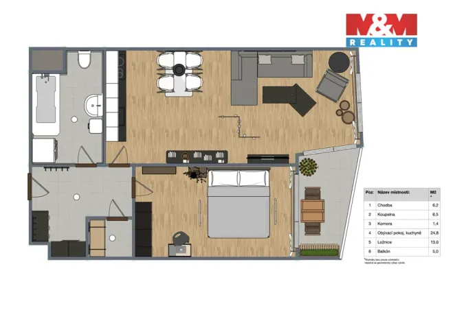 Prodej bytu 2+kk, Praha - Dolní Měcholupy, Honzíkova, 54 m2